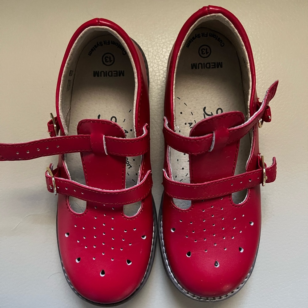 Little Kids Size 13 Red Footmates Shoes